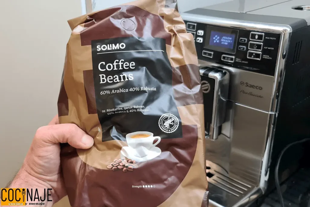 Cafe Solimo en grano prueba Cocinaje